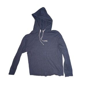 Marine Layer Mens Blue Striped Pullover Hoodie Sweatshirt Size Large